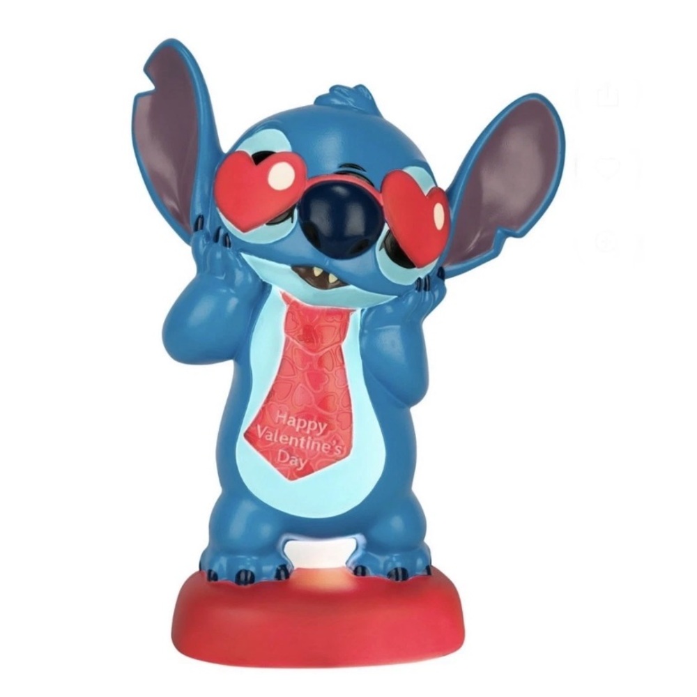 Disney Lilo & Stitch 12” Valentine’s Day Blow Mold Lighted Decor New With Tags